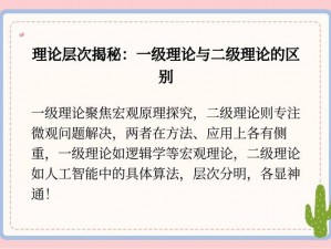 一级理论和二级理论的区别和联系——深度解析产品理论体系