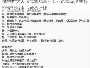 魔兽世界WLK武器战商业专业选择深度解析：实战指南与优势对比