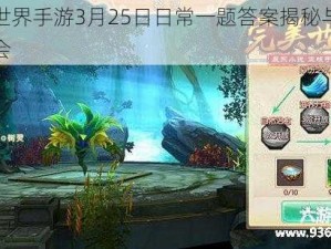 完美世界手游3月25日日常一题答案揭秘与解析分享会