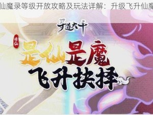 诛仙手游修真仙魔录等级开放攻略及玩法详解：升级飞升仙魔之旅攻略秘籍开启