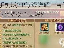 征途手机版VIP等级详解：各等级VIP价格及特权全面解析