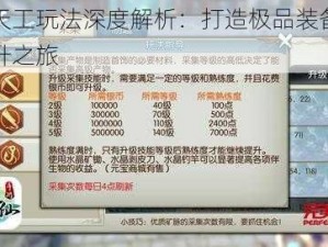 诛仙手游天工玩法深度解析：打造极品装备，体验无限战力飙升之旅