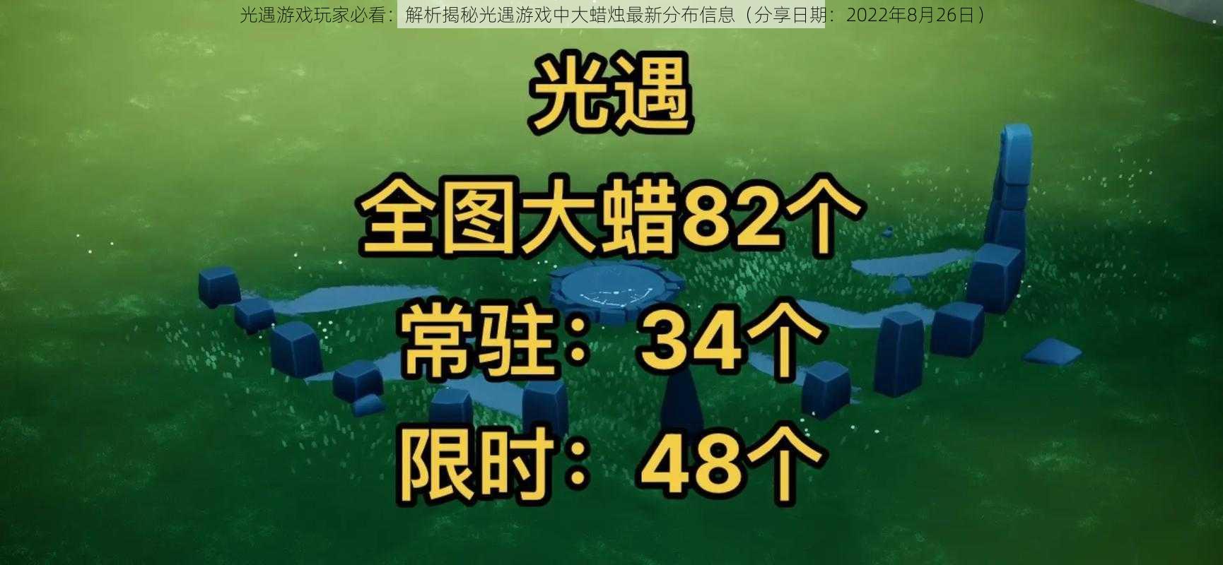 光遇游戏玩家必看：解析揭秘光遇游戏中大蜡烛最新分布信息（分享日期：2022年8月26日）