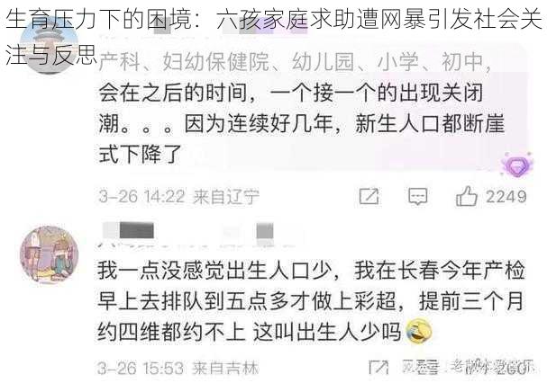 生育压力下的困境：六孩家庭求助遭网暴引发社会关注与反思