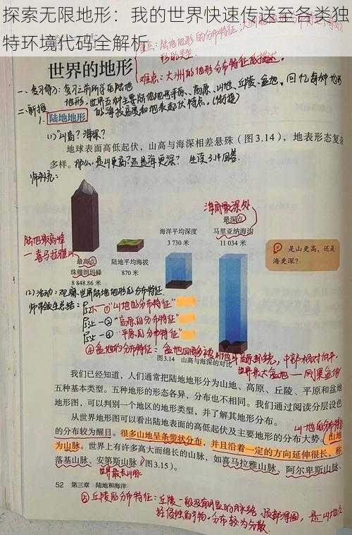 探索无限地形：我的世界快速传送至各类独特环境代码全解析