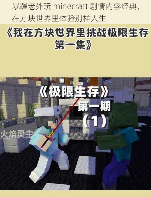 暴躁老外玩 minecraft 剧情内容经典，在方块世界里体验别样人生