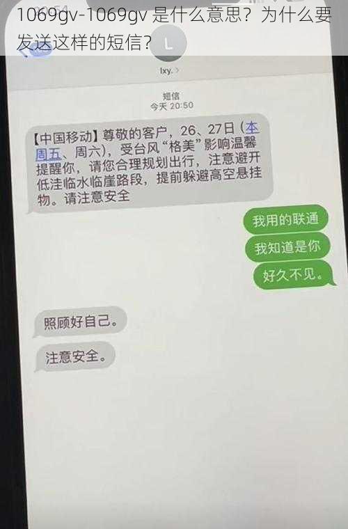 1069gv-1069gv 是什么意思？为什么要发送这样的短信？