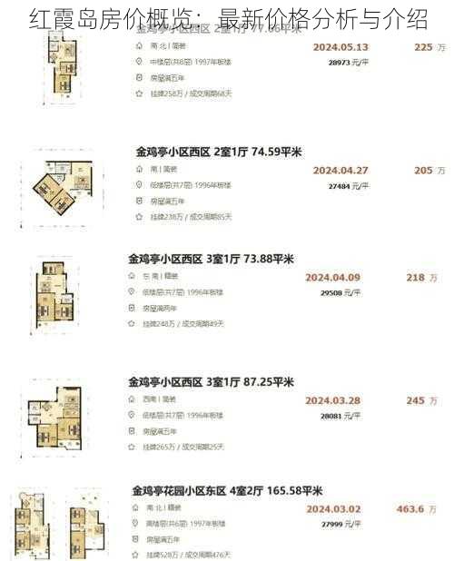 红霞岛房价概览：最新价格分析与介绍