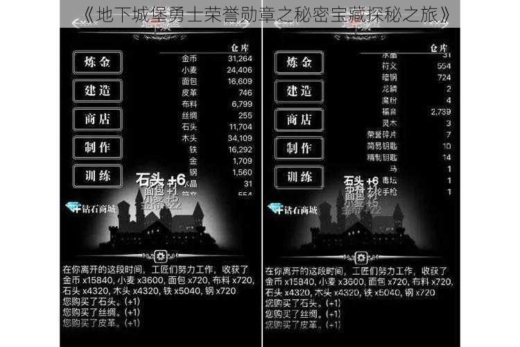 《地下城堡勇士荣誉勋章之秘密宝藏探秘之旅》