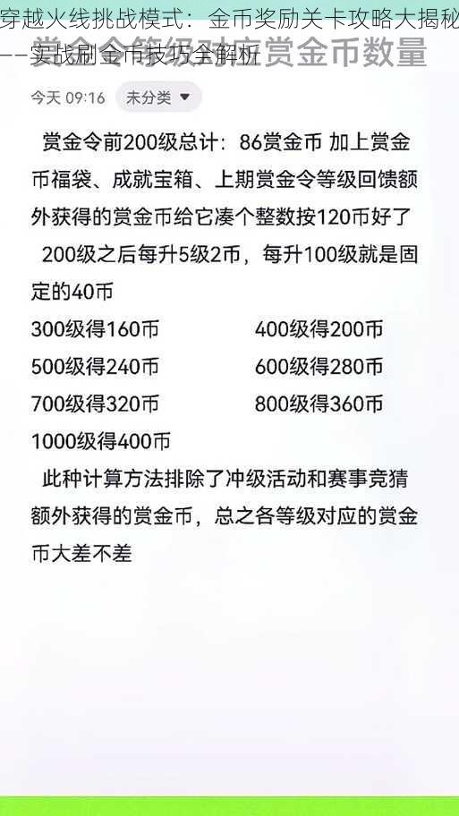 穿越火线挑战模式：金币奖励关卡攻略大揭秘——实战刷金币技巧全解析