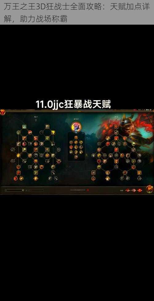 万王之王3D狂战士全面攻略：天赋加点详解，助力战场称霸