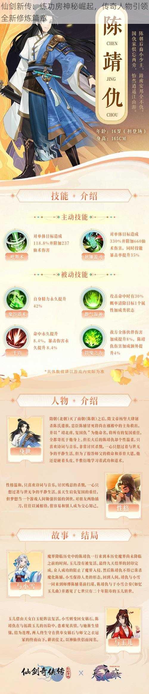 仙剑新传：练功房神秘崛起，传奇人物引领全新修炼篇章