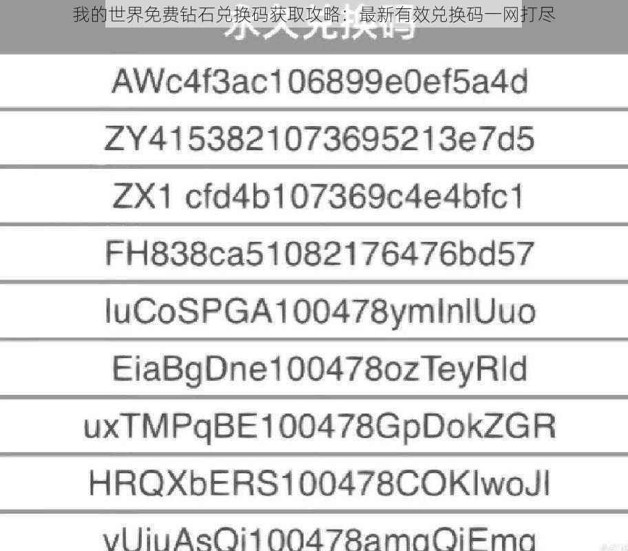 我的世界免费钻石兑换码获取攻略：最新有效兑换码一网打尽