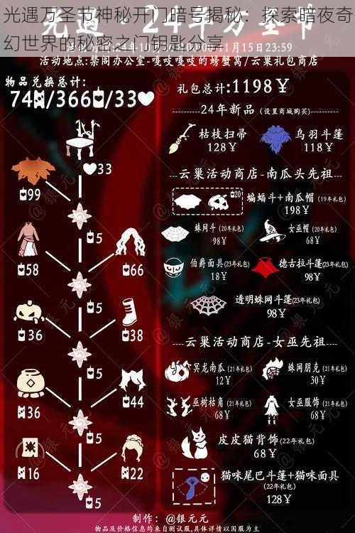 光遇万圣节神秘开门暗号揭秘:探索暗夜奇幻世界的秘密之门钥匙分享